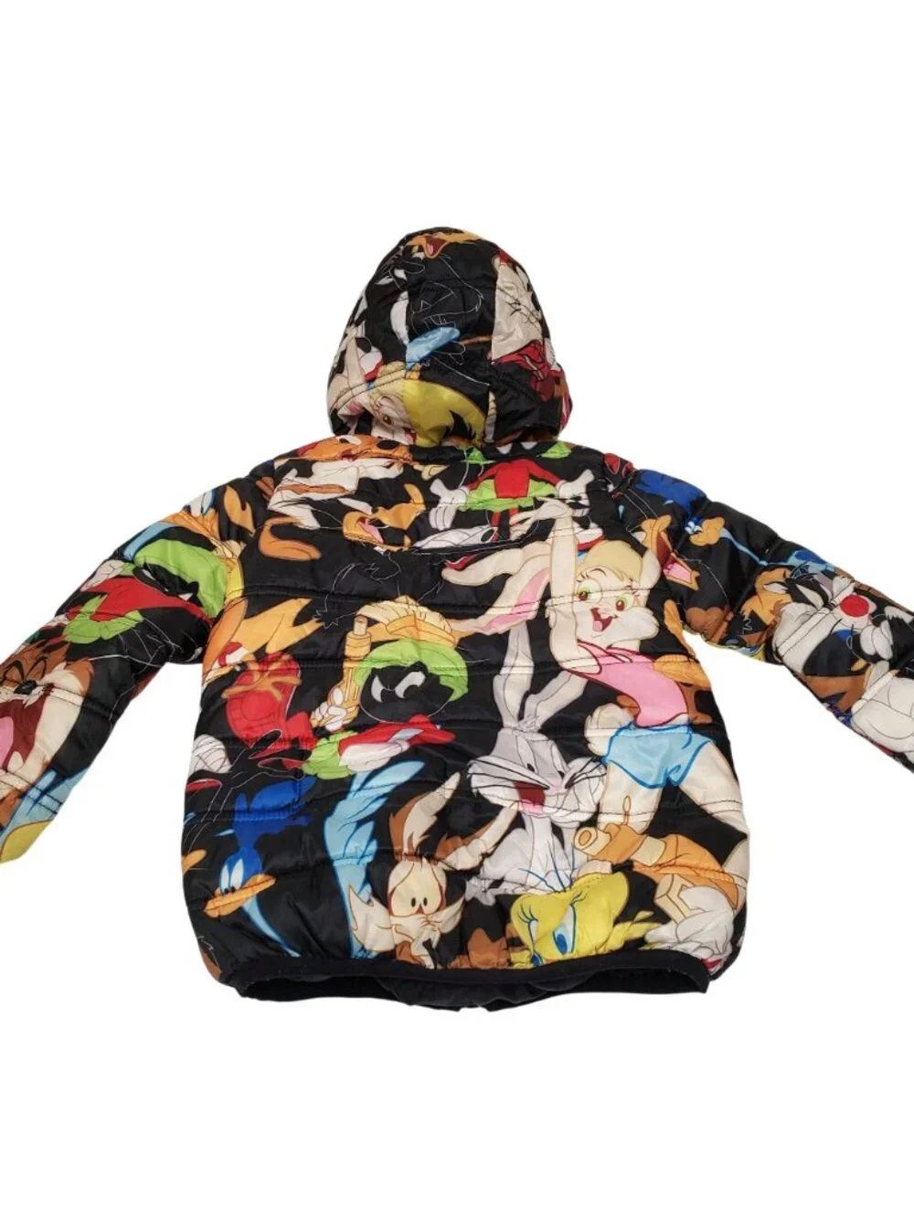 Looney Tunes Members Only Hooded Puffer Jacket Kids Size 4 Bugs Bunny Cartoon